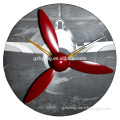 Airplane MDF wall clock quartz clock with gear for clock theme